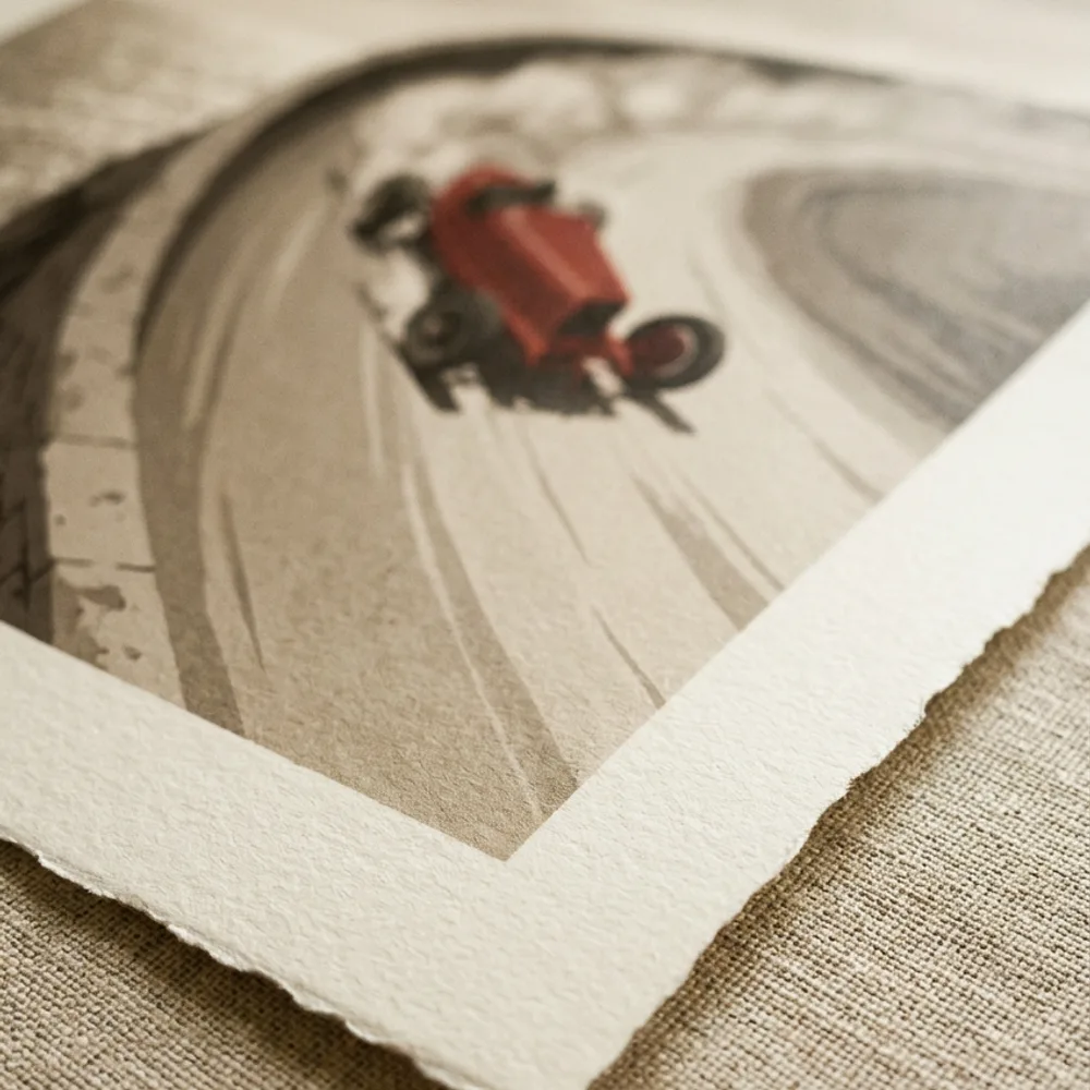 Print on thick archival cotton paper, close up