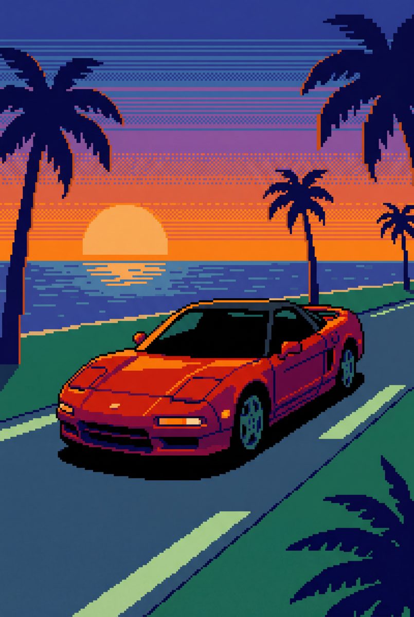 Pixel Sunset Run
