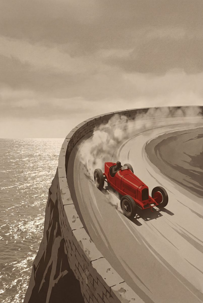 The Hairpin — vintage racing poster art print