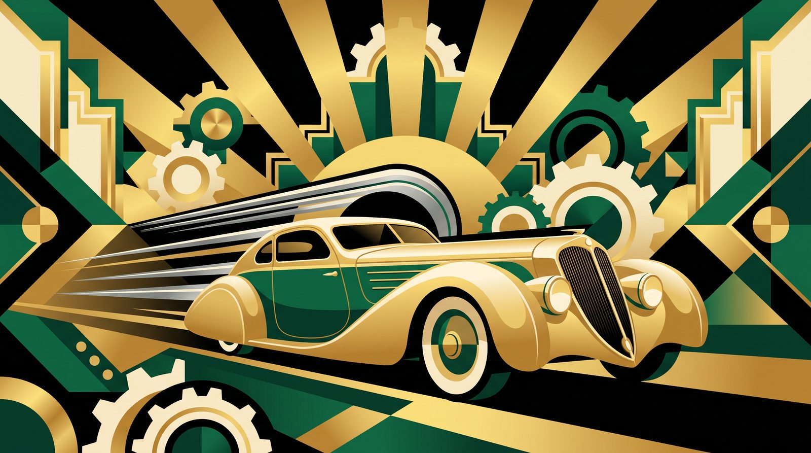 Art Deco Car Art